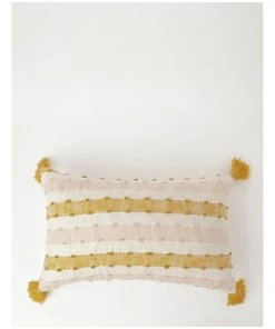 Vue Mortmar Dobby Breakfast Cushion Yellow/Pink