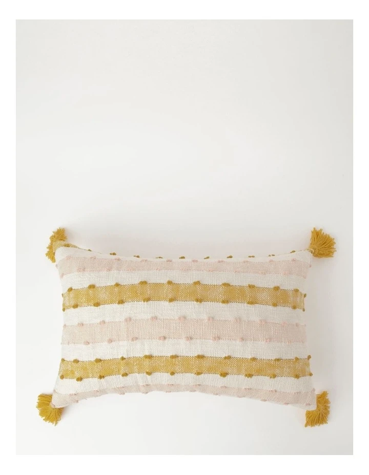 Vue Mortmar Dobby Breakfast Cushion Yellow/Pink 1 Vue Mortmar Dobby Breakfast Cushion Yellow/Pink