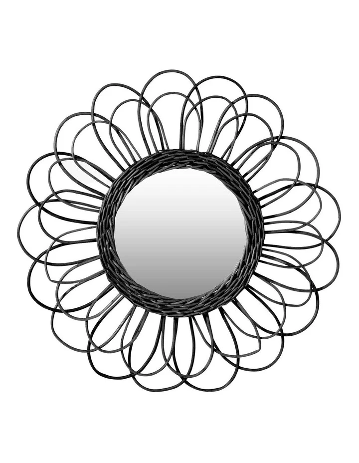 Cooper & Co 55cm Baja Black Willow Wall Mirror 1 Cooper & Co 55cm Baja Black Willow Wall Mirror