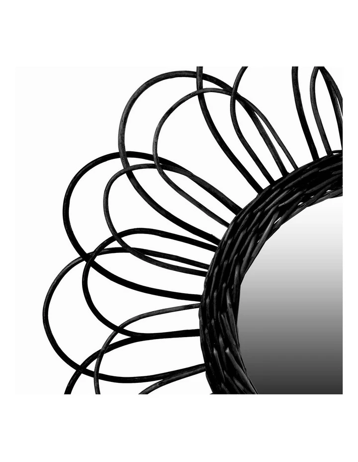 Cooper & Co 55cm Baja Black Willow Wall Mirror 5 Cooper & Co 55cm Baja Black Willow Wall Mirror - Image 5