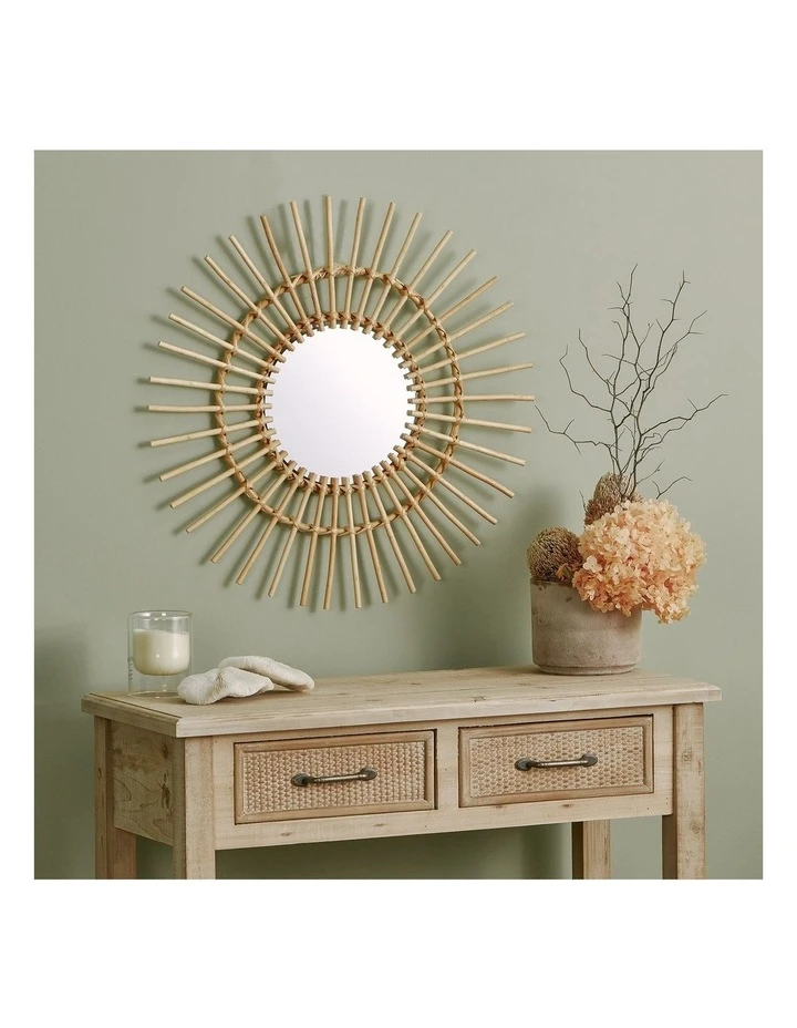 Cooper & Co 58cm Natural Willow Wall Mirror 2 Cooper & Co 58cm Natural Willow Wall Mirror - Image 2