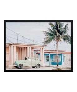 Urban Road Pastel La Palma Print Black Frame