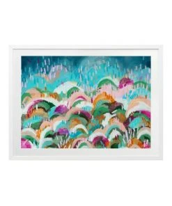Urban Road Rainbow Hills Print White Frame