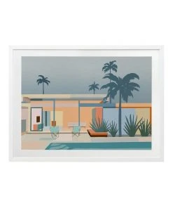 Urban Road Serenity Street Print White Frame