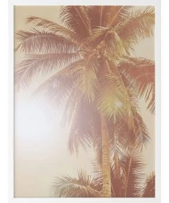 Urban Road Sunkissed Palm Print White Frame