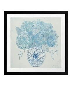 Urban Road Ginger Jar Hydrangea Print Black Frame