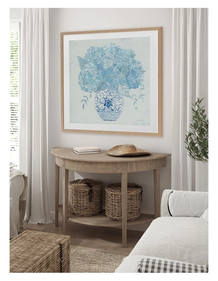 Urban Road Ginger Jar Hydrangea Print Oak Frame 2 Urban Road Ginger Jar Hydrangea Print Oak Frame - Image 2