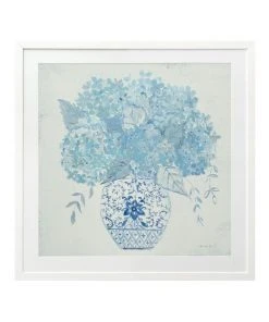 Urban Road Ginger Jar Hydrangea Print White Frame