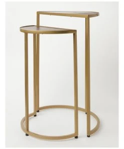 Vue Yasmin Side Table Set of 2 - Gold