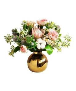 Vicky Yao Cotton Multi Colour Rose Floral Arrangement