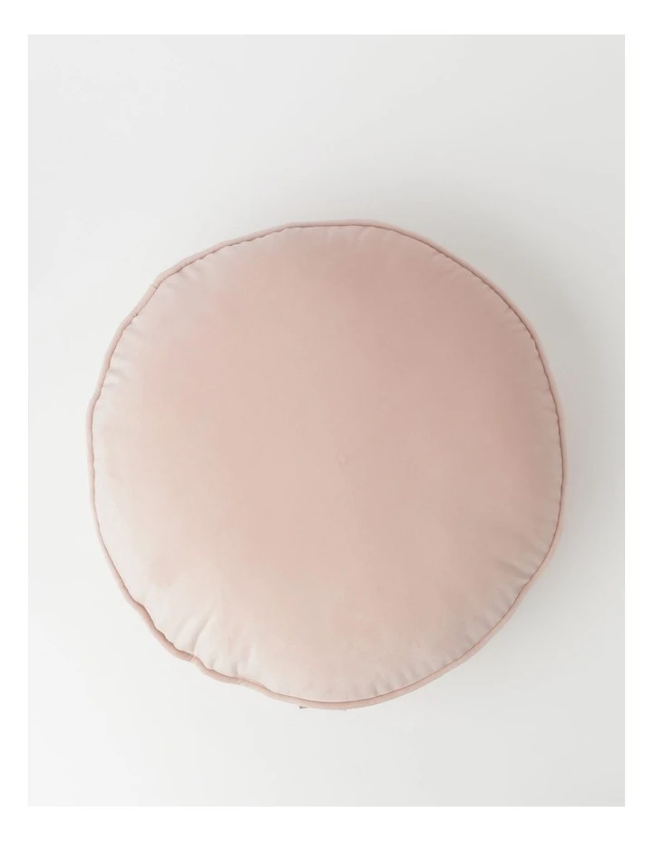 Beau & Bonnie Round Velvet Cushion In Pink 1 Beau & Bonnie Round Velvet Cushion In Pink