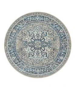Rug Culture Babylon 207 Blue Round Rug