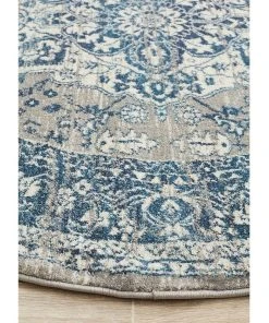 Rug Culture Babylon 207 Blue Round Rug -The Shine Nook Sales Store 838362520 5 720x928