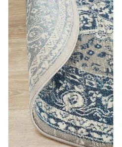 Rug Culture Babylon 207 Blue Round Rug -The Shine Nook Sales Store 838362520 7 720x928