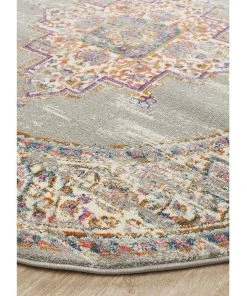 Rug Culture Babylon 211 Grey Round Rug -The Shine Nook Sales Store 838362610 3 720x928