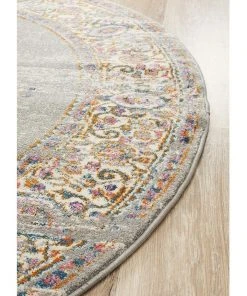 Rug Culture Babylon 211 Grey Round Rug -The Shine Nook Sales Store 838362610 4 720x928