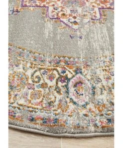 Rug Culture Babylon 211 Grey Round Rug -The Shine Nook Sales Store 838362610 5 720x928