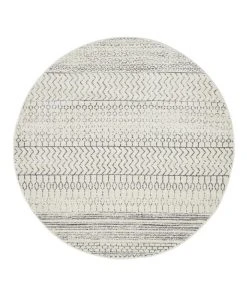 Rug Culture Chrome Harper Silver Round Rug