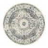 Rug Culture Evoke Mist White Transitional Round Rug