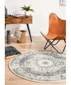 Rug Culture Evoke Mist White Transitional Round Rug -The Shine Nook Sales Store 838362880 4 720x928