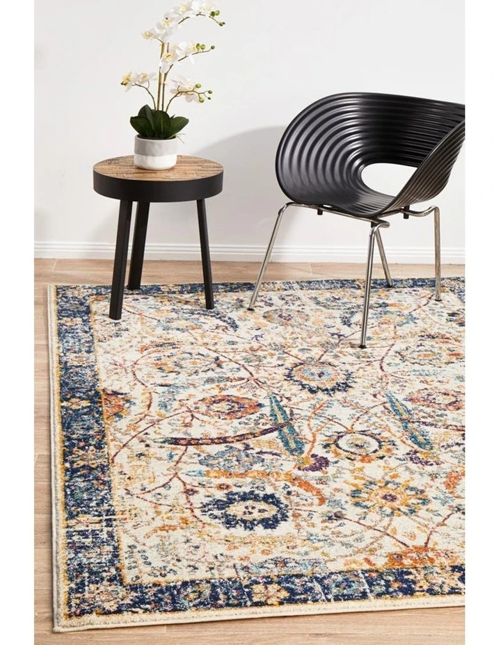 Rug Culture Evoke Peacock Ivory Transitional Rug 2 Rug Culture Evoke Peacock Ivory Transitional Rug - Image 2