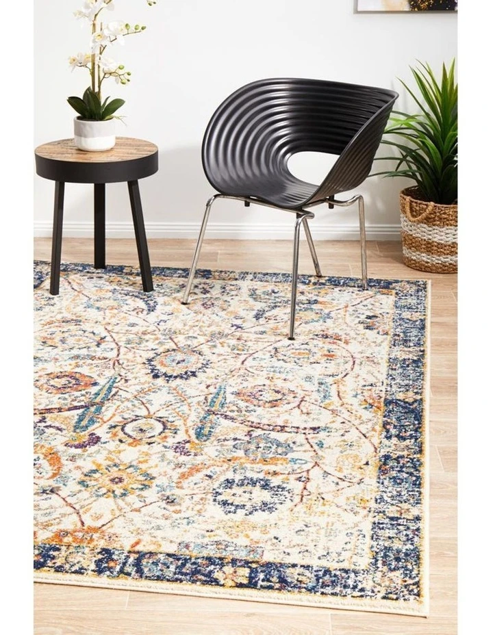 Rug Culture Evoke Peacock Ivory Transitional Rug 4 Rug Culture Evoke Peacock Ivory Transitional Rug - Image 4