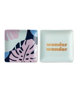Kate spade new york Spade Street Square Dish Set of 2 'Wonder, Wander'