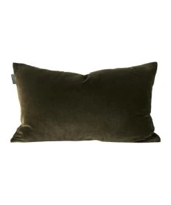 Aura Home Luxury Velvet Rectangle Cushion in Khaki