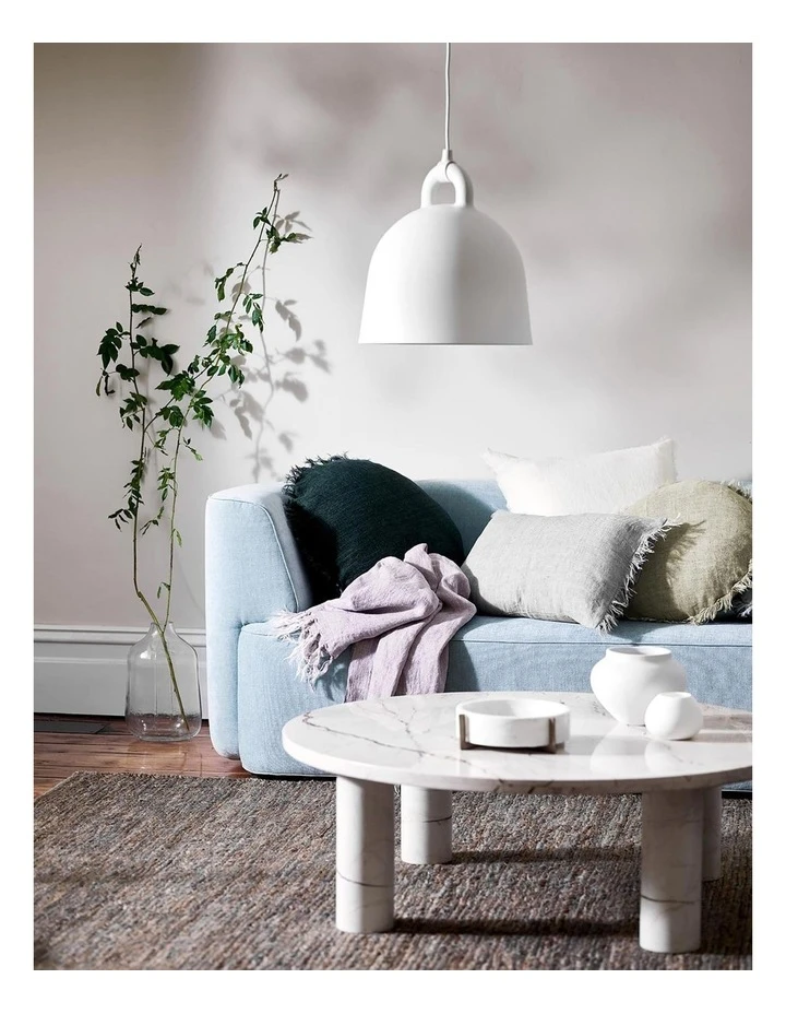 Aura Home Vintage Linen Fringe Cushion Sand 2 Aura Home Vintage Linen Fringe Cushion Sand - Image 2