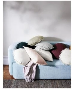 Aura Home Vintage Linen Fringe Cushion Sand 5 Aura Home Vintage Linen Fringe Cushion Sand -The Shine Nook Sales Store 840238120 3 1 720x928