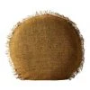 Aura Home Vintage Linen Fringe 45cm Round Cushion in Bronze