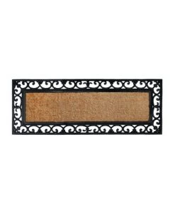 Fab Habitat 45x120cm Vista Rubber Bordered Coir Doormat