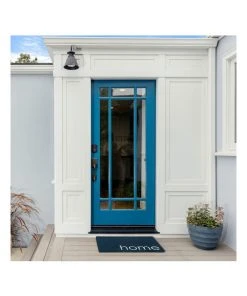 Fab Habitat Blue Home PVC Backed Coir Doormat 60x90 cm -The Shine Nook Sales Store 840965680 3 720x928