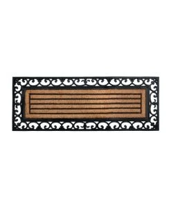 Fab Habitat 45x120cm Nautica Rubber Bordered Coir Doormat
