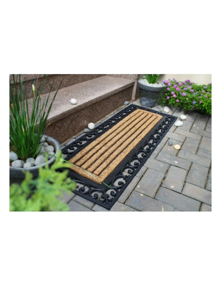 Fab Habitat 45x120cm Nautica Rubber Bordered Coir Doormat 2 Fab Habitat 45x120cm Nautica Rubber Bordered Coir Doormat - Image 2