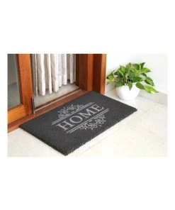 Fab Habitat Home Dark Grey PVC Backed Coir Doormat 45x75 cm -The Shine Nook Sales Store 840966310 4 720x928