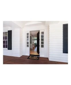 Fab Habitat Hello - Black PVC Backed Coir Doormat 45x75 cm 9 Fab Habitat Hello - Black PVC Backed Coir Doormat 45x75 cm -The Shine Nook Sales Store 840968020 5 720x928