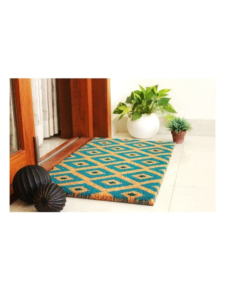 Fab Habitat Kimberley Blue PVC Backed Coir Doormat 75x120 cm 3 Fab Habitat Kimberley Blue PVC Backed Coir Doormat 75x120 cm - Image 3