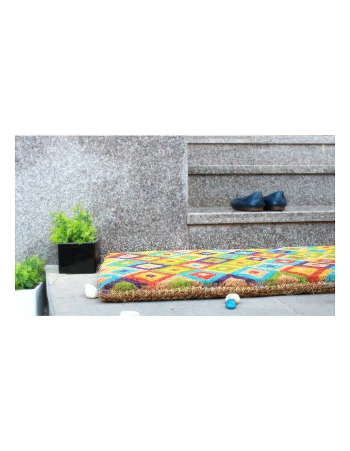 Fab Habitat Saman Multicolor Coir Doormat 45x75 cm 5 Fab Habitat Saman Multicolor Coir Doormat 45x75 cm - Image 5