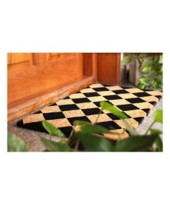 Fab Habitat Diamond PVC Backed Coir Doormat 45x120 cm -The Shine Nook Sales Store 840969010 3 720x928