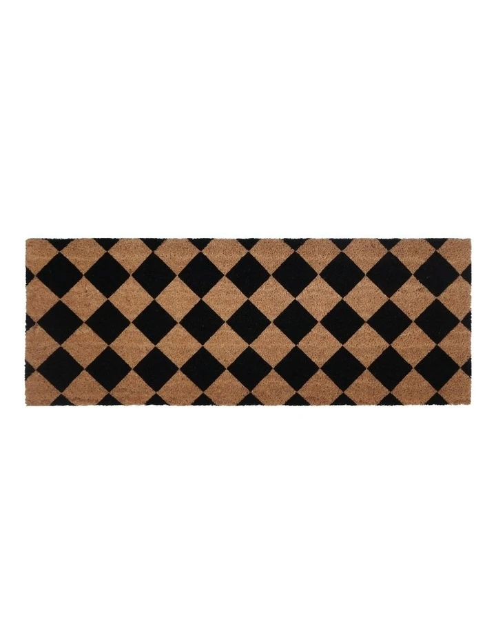Fab Habitat Diamond PVC Backed Coir Doormat 45x75 cm 1 Fab Habitat Diamond PVC Backed Coir Doormat 45x75 cm