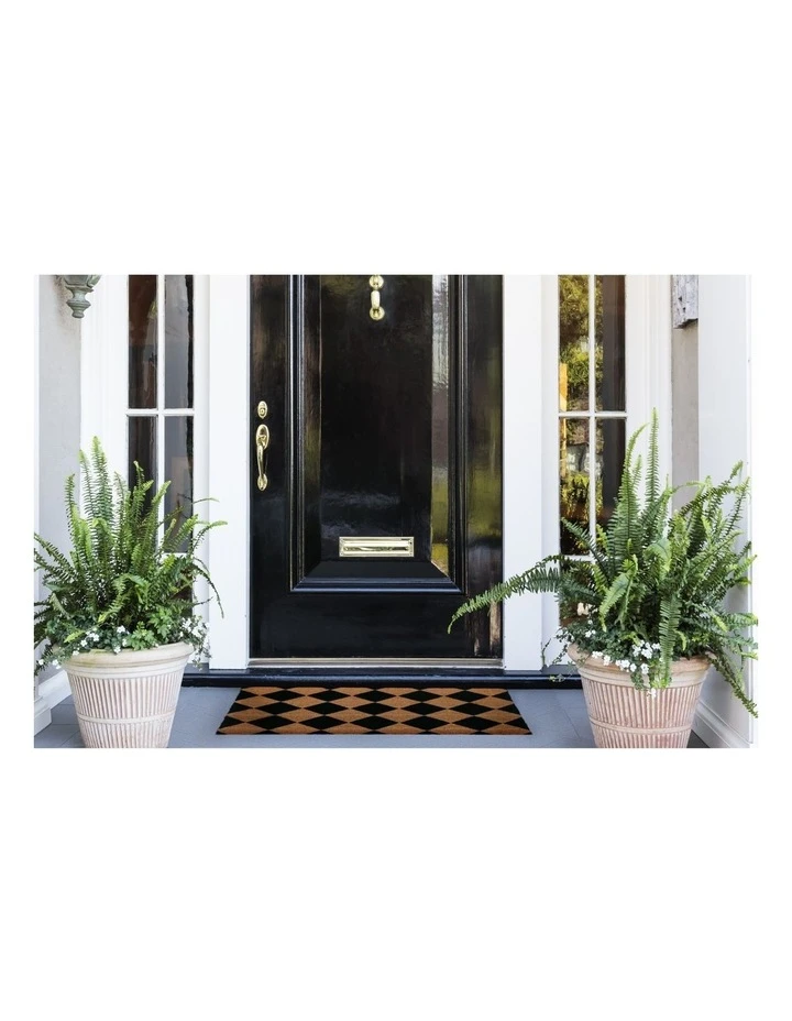 Fab Habitat Diamond PVC Backed Coir Doormat 45x75 cm 2 Fab Habitat Diamond PVC Backed Coir Doormat 45x75 cm - Image 2