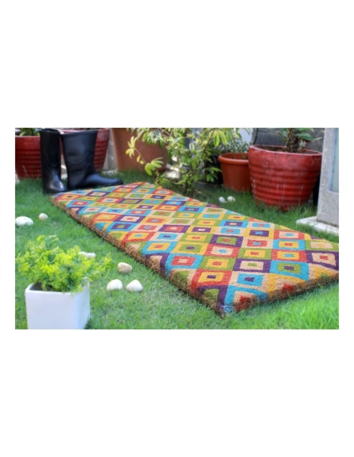 Fab Habitat Saman Multicolor Coir Doormat 45x120 cm 4 Fab Habitat Saman Multicolor Coir Doormat 45x120 cm - Image 4