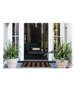 Fab Habitat Diamond PVC Backed Coir Doormat 60x90 cm