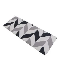 Fab Habitat 95x44cm Herringbone Navy Kitchen Mat