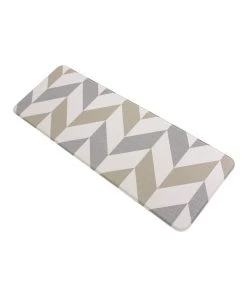 Fab Habitat 120x44cm Herringbone Gainsboro Kitchen Mat