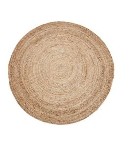 Fab Habitat 150cm Round Jute Rug | Decorative Floor Rug Phoenix Natural