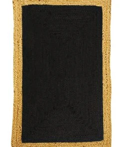 Fab Habitat 75x240cms Phoenix Black Jute Hall Runner