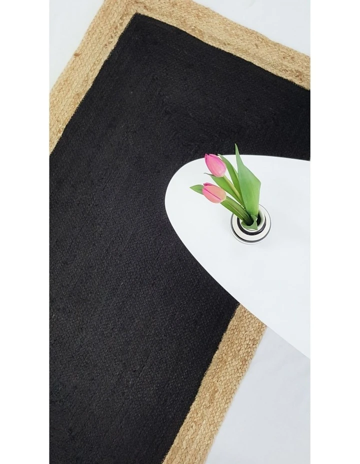 Fab Habitat 75x240cms Phoenix Black Jute Hall Runner 2 Fab Habitat 75x240cms Phoenix Black Jute Hall Runner - Image 2