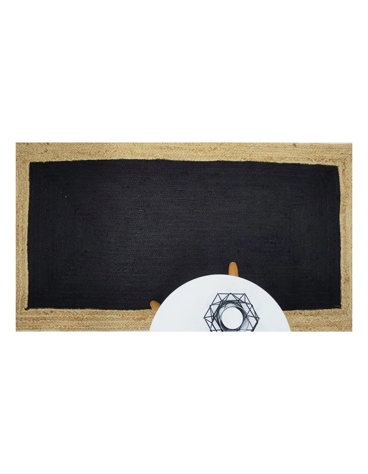 Fab Habitat 75x240cms Phoenix Black Jute Hall Runner 3 Fab Habitat 75x240cms Phoenix Black Jute Hall Runner - Image 3